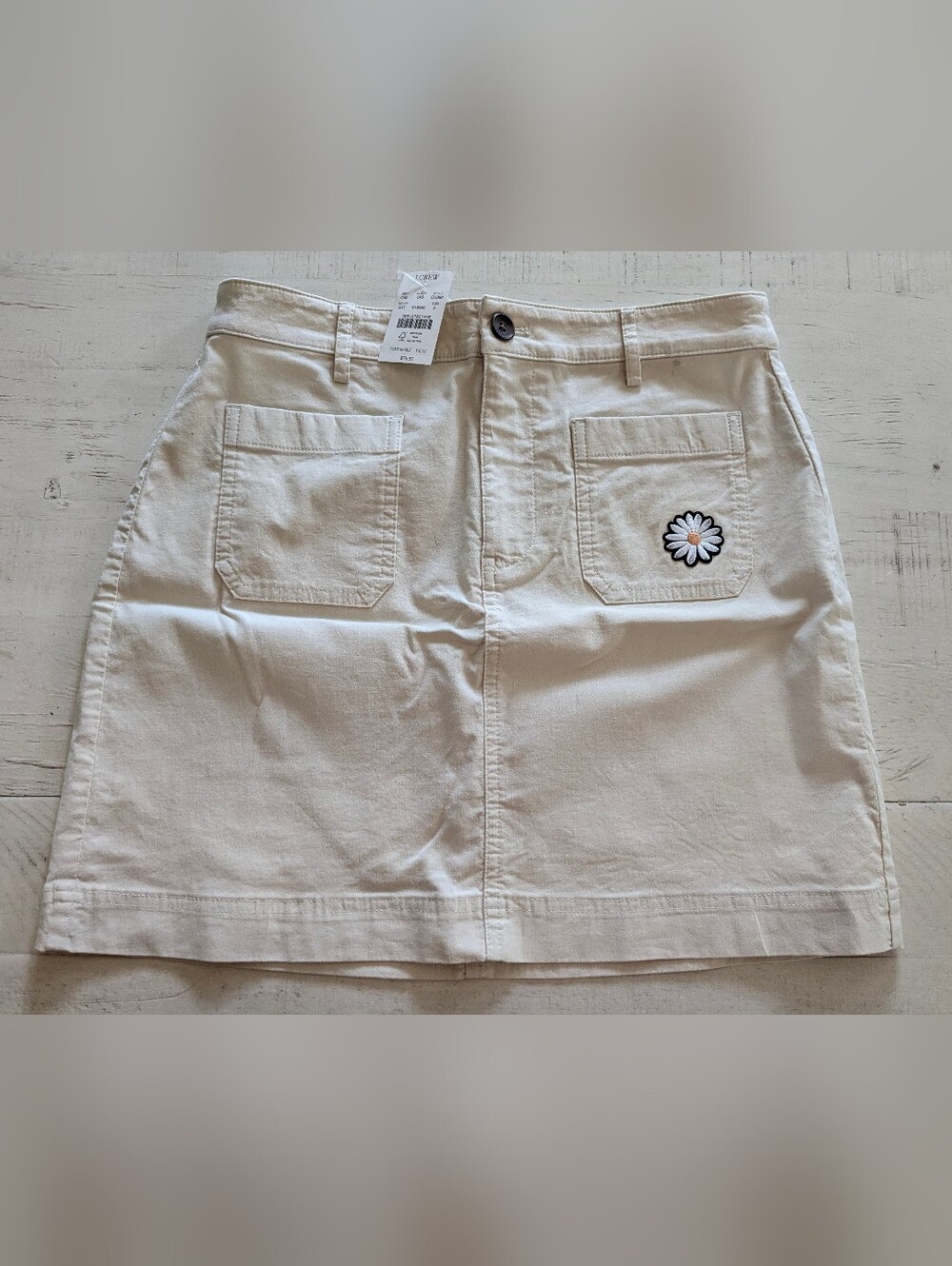 J.Crew Factory NWT Lizzie Patch-pocket Mini Cream Modified  Size  2